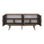 Buffet Suckie walnut-black marble look melamine-walnut pp leg 180x45x82.6cm - Image 5