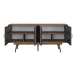 Buffet Suckie I walnut-black marble look melamine-walnut pp leg 180x45x82.6cm - Слика 5