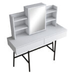 Dressing table Loppy white melamine-black metal leg 120x40x131.6cm - Image 5