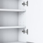 Dressing table Loppy white melamine-black metal leg 120x40x131.6cm - Image 6