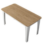 Table Kaily in white-natural melamine 140x70x73.8cm - Image 4