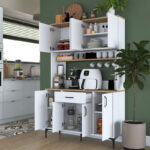 Buffet with shelf Cordie white melamine 120x40x184.2cm - Слика 3