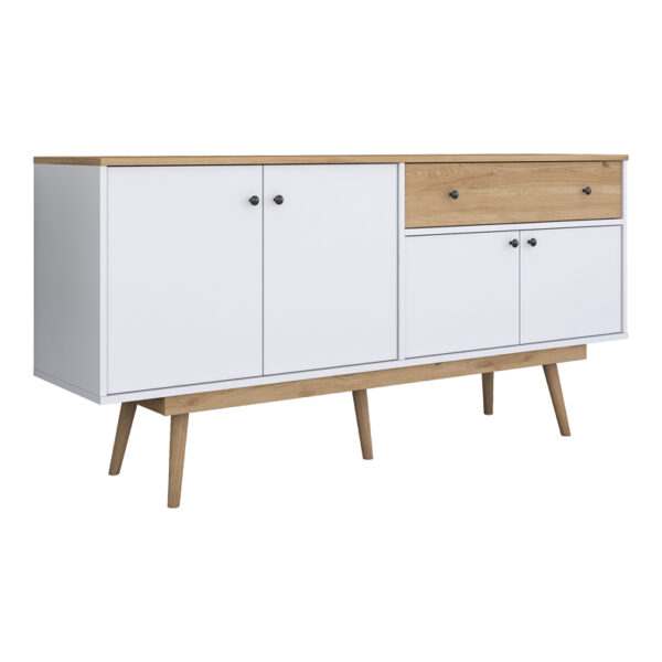 Buffet Satava pp in white-walnut color 180x45x87.60cm