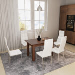 Dining table Quiin extendable walnut 120-174x70x73.5cm - Слика 2
