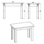 Dining table Celeste walnut table 100x60x73.5cm - Слика 3