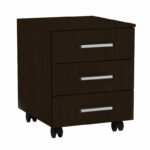 Wheeled chest of drawers Luke wenge 40x48.5x53.5cm