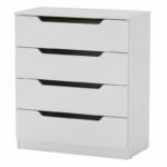 Chest of 4 drawers Azenor white 72x38x83cm