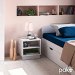 Nightstand Mason white 40x32x40cm - Image 2