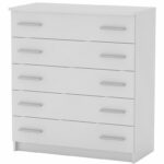 Penelope chest of 5 drawers white 80.5x38x89cm