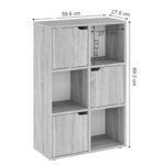 Bookcase Bookel in sonoma color 59.5x27.5x89cm - Image 5