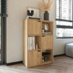 Bookcase Bookel in oak color 59.5x27.5x89cm - Image 2