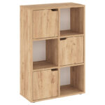 Bookcase Bookel in oak color 59.5x27.5x89cm