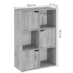 Bookcase Bookel in oak color 59.5x27.5x89cm - Image 5