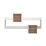 Wall Shelf Shellie in white-oak color 120x28x65cm - Image 3