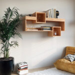 Wall Shelf Shellie in oak color 120x28x65cm - Image 2
