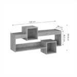 Wall Shelf Shellie in oak color 120x28x65cm - Image 5