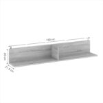 Wall shelf Drowel in sorona color 130x21.6x20cm - Image 4