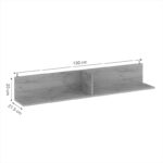 Wall shelf Drowel in oak color 130x21.6x20cm - Image 4