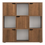 Bookcase Bookel in walnut color 88.5x27.5x89.3cm - Image 3