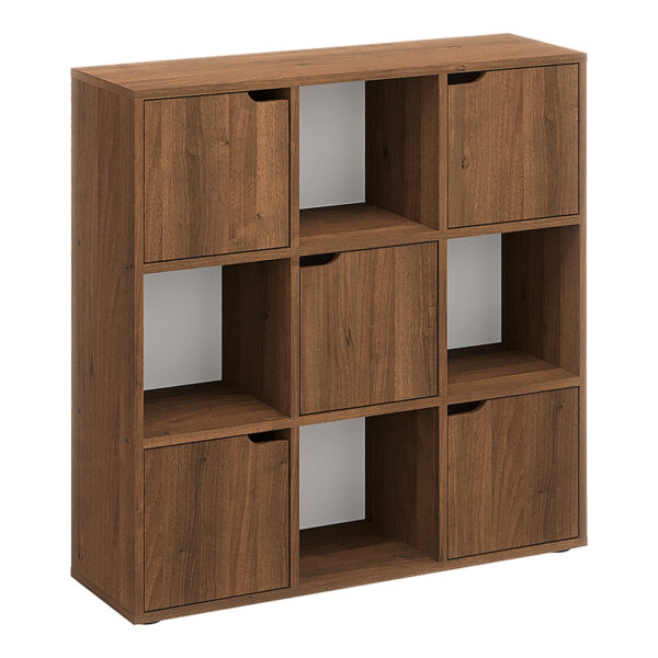 Bookcase Bookel in walnut color 88.5x27.5x89.3cm