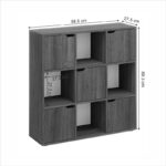 Bookcase Bookel in sonoma color 88.5x27.5x89.3cm - Image 5