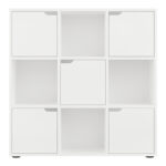 Bookcase Bookel in white color 88.5x27.5x89.3cm - Image 3
