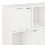 Bookcase Bookel in white color 88.5x27.5x89.3cm - Image 4