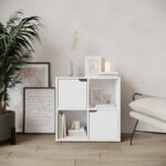 Bookcase Bookel in white color 59.6x27.5x60.4cm - Image 2