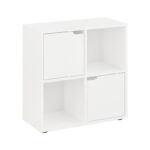 Bookcase Bookel in white color 59.6x27.5x60.4cm
