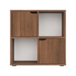 Bookcase Bookel in walnut color 59.6x27.5x60.4cm - Image 3