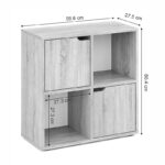 Bookcase Bookel in walnut color 59.6x27.5x60.4cm - Image 5