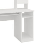Keldra desk with drawers and cabinets in white color 140x59.8x142.2cm - Image 6