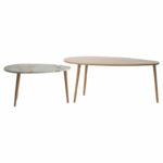 Coffee table Monty oak-beige marble 116x46x46cm - Слика 3