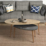 Coffee table Monty oak-black marble 116x46x46cm - Слика 2