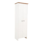 Cabinet-column Aries 18 pairs in white-walnut color  58x38x180cm
