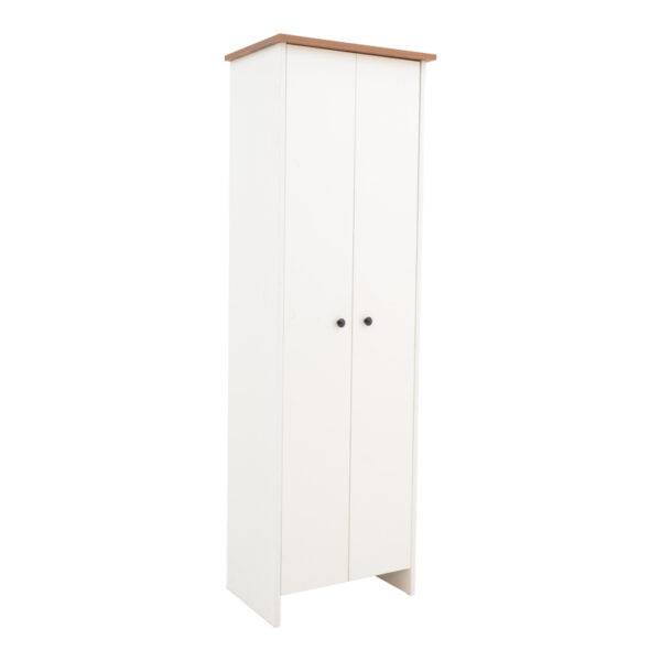 Cabinet-column Aries 18 pairs in white-walnut color  58x38x180cm