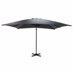 Professional hanging umbrella 360 degree rotation Raffaella aluminum 3x3m anthracite - Слика 2
