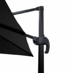 Professional hanging umbrella 360 degree rotation Raffaella aluminum 3x3m anthracite - Слика 4
