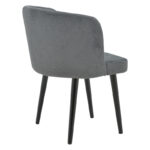 Chair Sirbet anthracite teddy fabric-black metal 55x45x80cm - Image 2