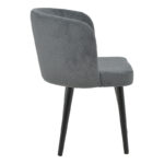 Chair Sirbet anthracite teddy fabric-black metal 55x45x80cm - Image 3