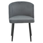 Chair Sirbet anthracite teddy fabric-black metal 55x45x80cm - Image 4