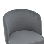 Chair Sirbet anthracite teddy fabric-black metal 55x45x80cm - Image 6