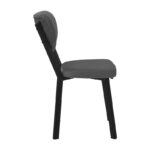 Chair Joley dark grey velvet-black metal 45x39x86.5cm - Слика 3