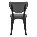 Chair Joley dark grey velvet-black metal 45x39x86.5cm - Слика 5