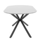 Table Lerdion grey mdf-black metal 180x90x75cm - Слика 3