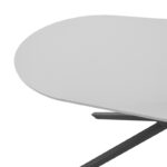 Table Lerdion grey mdf-black metal 180x90x75cm - Слика 5