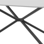 Table Lerdion grey mdf-black metal 180x90x75cm - Слика 6