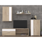 TV unit Zafira sonoma-white 190x35x190cm - Слика 3