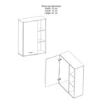 TV unit Salome LED wenge 200x41x190cm - Image 4