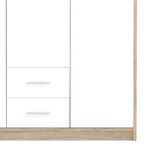 Wardrobe Serenity 3-leaf sonoma-white 118.5x54x196.5cm - Слика 2